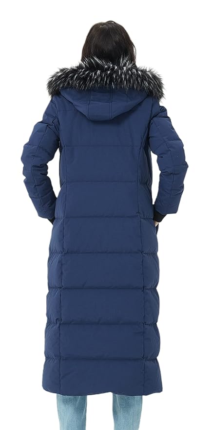 Women's Thickened Down Jacket Winter Warm Down Coat - Minzare, New - Navy Blue, Size S