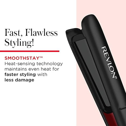 REVLON SmoothStay Coconut Oil Infused Hair Straightener – 1-Inch – Open Box