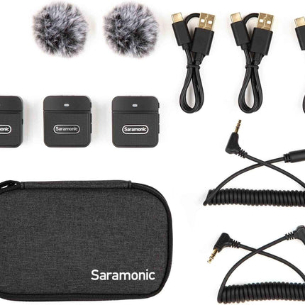 Saramonic Blink100 B2 - Ultracompact 2.4GHz Dual-Channel Wireless Microphone System - Ideal for Live Streaming, Vlogging, Mobile Journalism