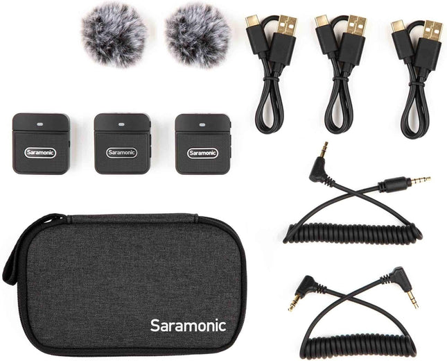 Saramonic Blink100 B2 - Ultracompact 2.4GHz Dual-Channel Wireless Microphone System - Ideal for Live Streaming, Vlogging, Mobile Journalism