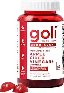 Goli Zero Sugar Apple Cider Vinegar Gummies - ACV with Vitamin B12 and Probiotics