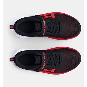 Under Armour Assert 10 Alternate Closure Black/Deep Red Size 12K Boys New