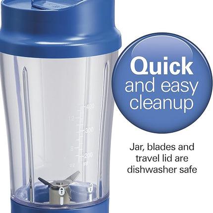 Hamilton Beach Portable Blender for Shakes and Smoothies - New, Blue (51132)