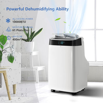 Portable Air Conditioner with Remote Control - Open Box, 10,000 BTU, 3-in-1 AC Unit