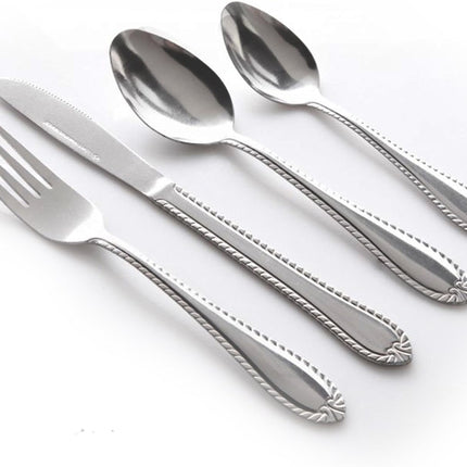 Gibson - Home New Wilmington Flatware Set, Set of 24 - Silver