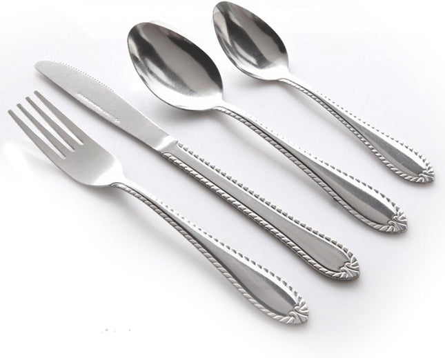 Gibson - Home New Wilmington Flatware Set, Set of 24 - Silver