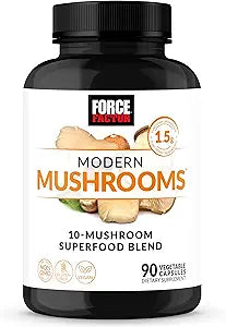 Force Factor Modern Mushrooms 10-Mushroom Superfood Blend 90 Capsules