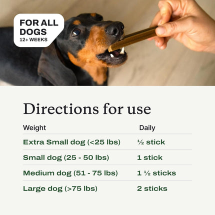 PetLab Co. Dental Sticks – Dog Dental Chews -Target Plaque & Tartar Build-Up at The Source - 6 Count