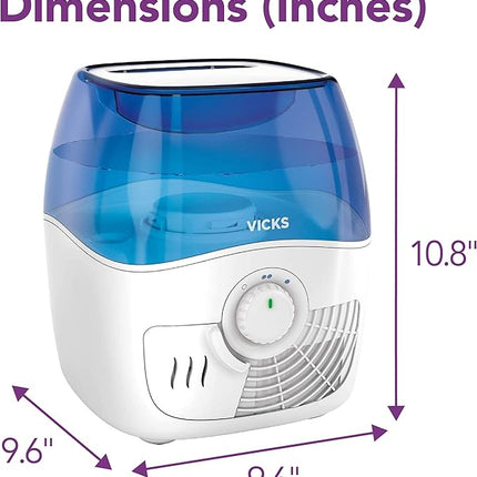 Vicks Filtered Cool Mist Humidifier – 1.1 Gallon – Medium Room – Used