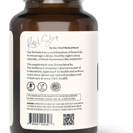 The Wellness Company Restful Sleep - Melatonin-Free, Deep Sleep - 120 CT