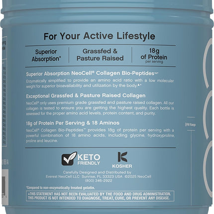 NeoCell Collagen Bio-Peptides Powder | 20oz | Super Hair, Skin, and Nails | Superior Absorption