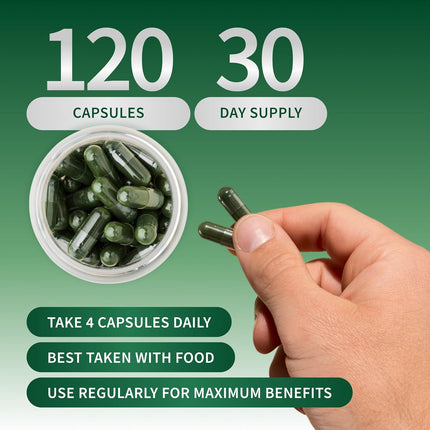 Snap Supplements Organic Spirulina and Chlorella 120 Ct.
