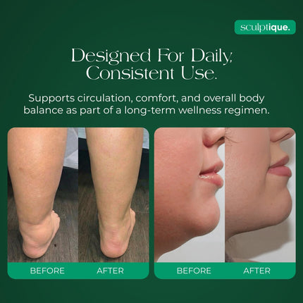 Sculptique Lymphatic Drainage Supplement – Lymphatic Drainage Capsules - 60 capsules