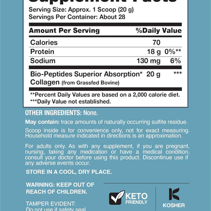 NeoCell Collagen Bio-Peptides Powder | 20oz | Super Hair, Skin, and Nails | Superior Absorption