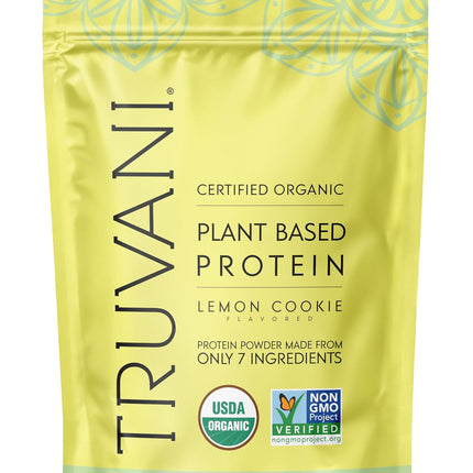 Truvani Vegan Pea Protein Powder | Lemon Cookie | 20g Organic Plant Based Protein | 20 Servings | Keto | Gluten & Dairy Free | Low Carb | No Added Sugar