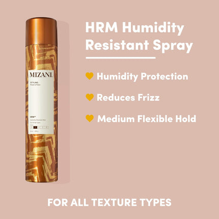 Mizani HRM Humidity Resistant Heat Protectant Spray with Light Hold 9 oz - New