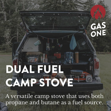 Gas One GS-3400P Dual Fuel Portable Camping Stove with Carrying Case - New