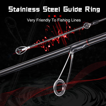 Sougayilang Carbon Fiber Fishing Rod 2PCS Spinning & Casting Open Box