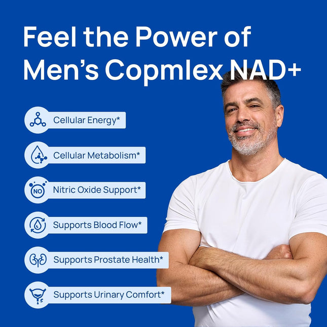 NAD Supplement for Men – Liposomal NAD+ NMN Alternative Nitric Oxide Prostate Health Supplements