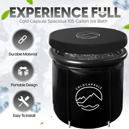 Cold Capsule Portable Ice Plunge Tub for Athletes Extra Large New