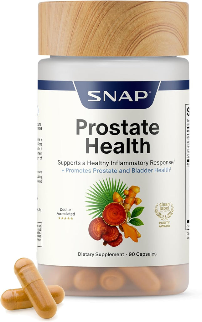 Snap Supplements Prostate Health Supplements for Men, Supports Urinary Tone and Healthy DHT Balance