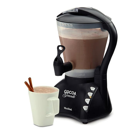 West Bend CL400BG Cocoa Grande Drink Maker with Container Black Open Box