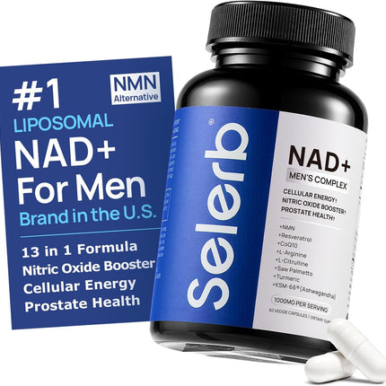 NAD Supplement for Men – Liposomal NAD+ NMN Alternative Nitric Oxide Prostate Health Supplements
