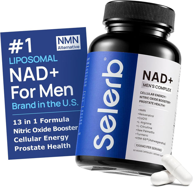 NAD Supplement for Men – Liposomal NAD+ NMN Alternative Nitric Oxide Prostate Health Supplements