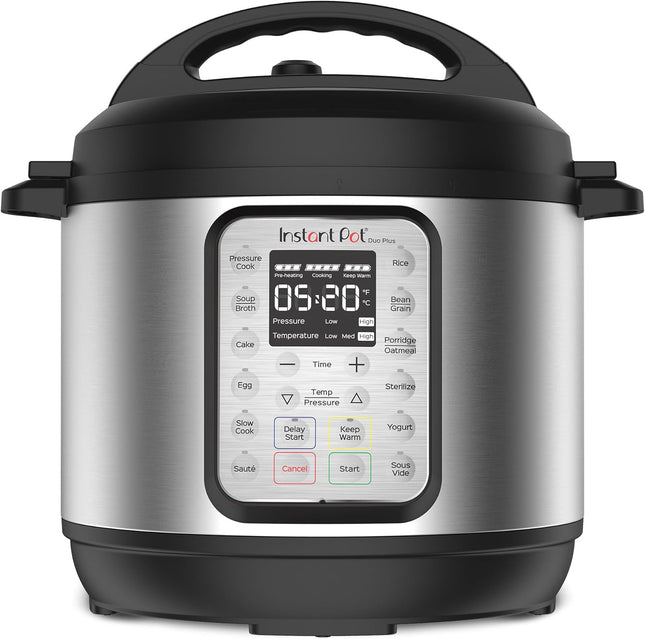Instant Pot 6Qt Duo Plus 9-in-1 Multicooker, Pressure Cooker, Slow Cook, Rice Maker, Steamer, Sauté, Yogurt, Warmer & Sterilizer, Stainless Steel, 6 Quarts