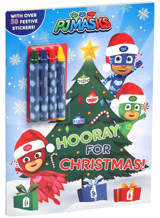 PJ Masks: Hooray for Christmas! Color & Activity Book with Crayons For Kids