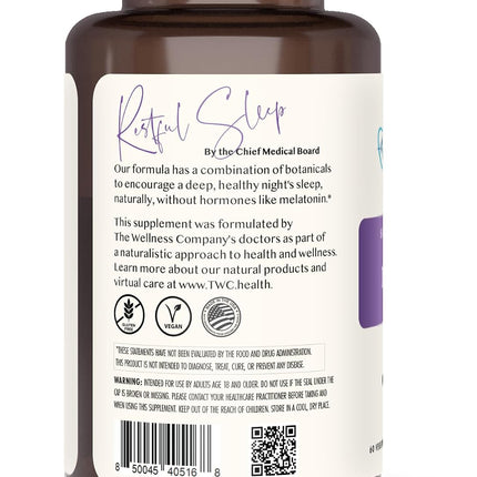 The Wellness Company Restful Sleep - Melatonin-Free - 60 Count