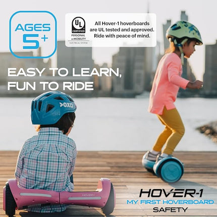 Hover-1 My First Self Balancing Scooter for Kids with 5 mph Max Speed, Dual 150W Motors, 6.3” Tires, 3 Miles Max Range, and LED Headlights