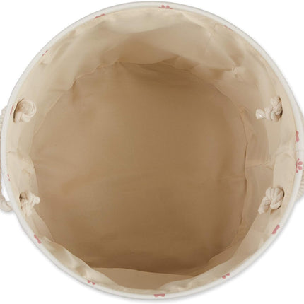 Bone Dry Pet Storage Collection - Dog Toy Storage Bin - Paw and Bone Print, Medium Round, 12x15x15,