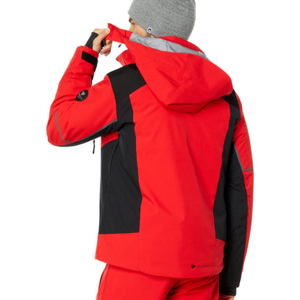 Obermeyer Men's Red Ski Jacket with Hood Brakelight Size S – New with Imperfections