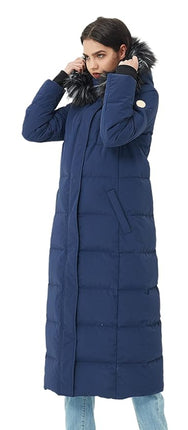 Women's Thickened Down Jacket Winter Warm Down Coat - Minzare, New - Navy Blue, Size S