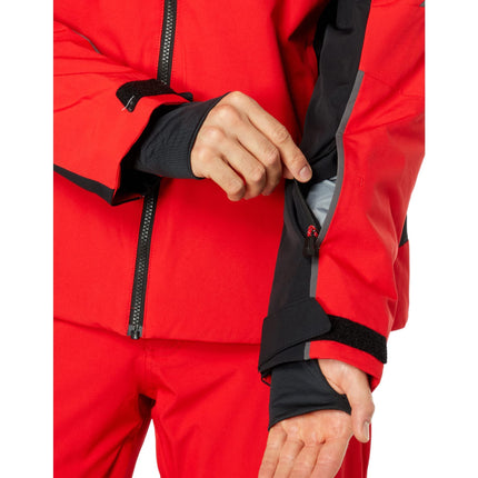 Obermeyer Men's Red Ski Jacket with Hood Brakelight Size S – New with Imperfections