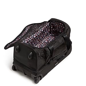 Vera Bradley Women's Foldable Rolling Duffel Bag Black One Size New