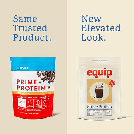 Equip Foods Prime Protein Powder | Clean, Grass Fed Beef Protein Powder | Carnivore Protein Isolate - 30 Servings