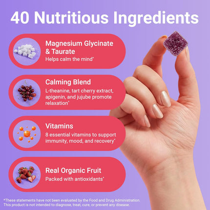 MoonBrew Natural Sleep & Vitamin Gummies for Adults - Melatonin-Free Sleep Aid Gummy with Magnesium