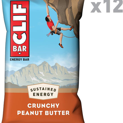 Clif Bar Crunchy Peanut Butter Energy Bars 11g Protein. 12 CT.