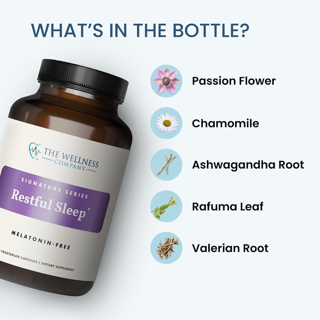 The Wellness Company Restful Sleep - Melatonin-Free - 60 Count