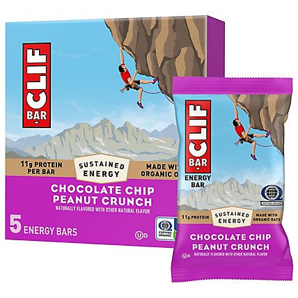 CLIF BAR Chocolate Chip Peanut Crunch Energy Protein Bars - 5 Count 8/16/2026
