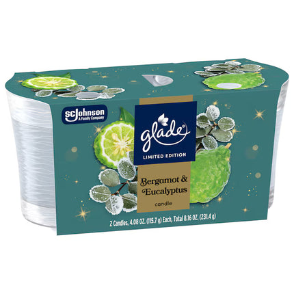 Glade Candle Bergamot & Eucalyptus 4.08 Oz - 2 Ct.
