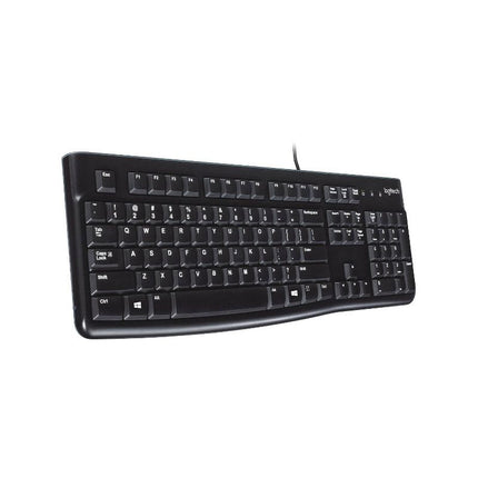 Open Box Logitech K120 USB Ergonomic Desktop Keyboard - Black (920-002478)