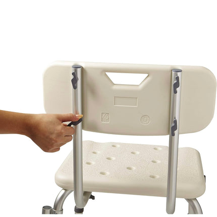 Guardian Adjustable Shower Chair with Backrest and Armrests, New Open Box