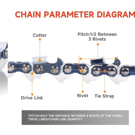 Chainsaw Chain and Bar 2 Pack 16-Inch 3/8 043 55dl - Open Box New