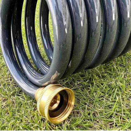 SANFU PU Recoil Garden Water Hose 15FT - Premium with 3/4” Brass Fittings, Open Box