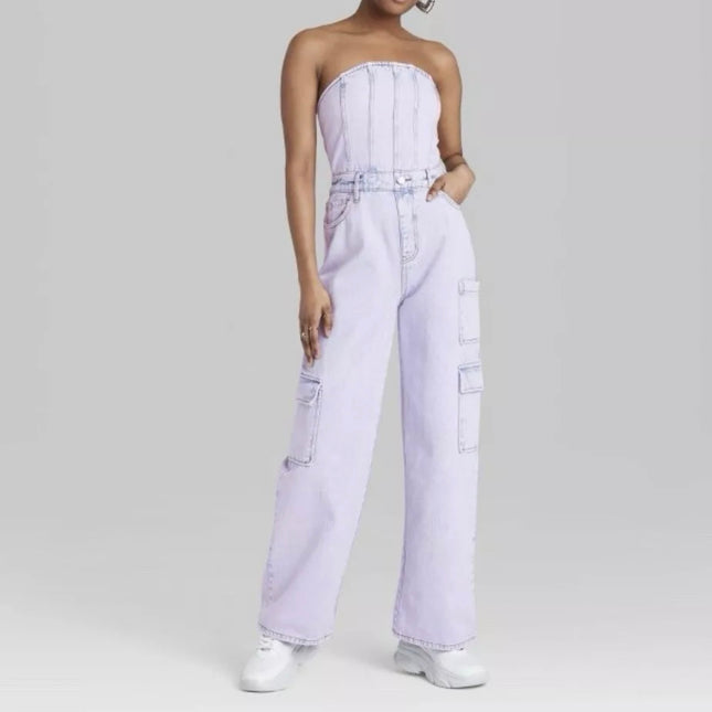Wild Fable Women’s Lavender Cargo Jumpsuit - New - Size XL