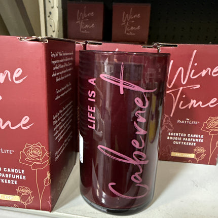 Partylite Rose All Day Wine Time Jar Candle, 19.25 oz - Life is a Carberet
