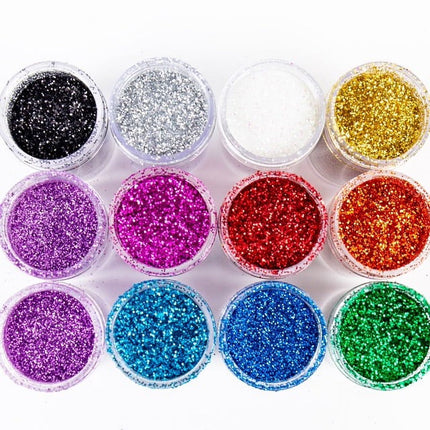Hello Hobby Multicolor Glitter Shakers, 12-Pack, Boys and Girls, Child, Ages 6+